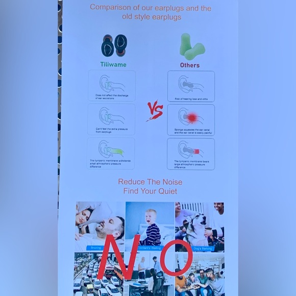 NEW Reusable Ear Plugs Sleeping Noise Cancelling Silicone 8 Ear Tips in XS/X/M/L - Picture 11 of 13